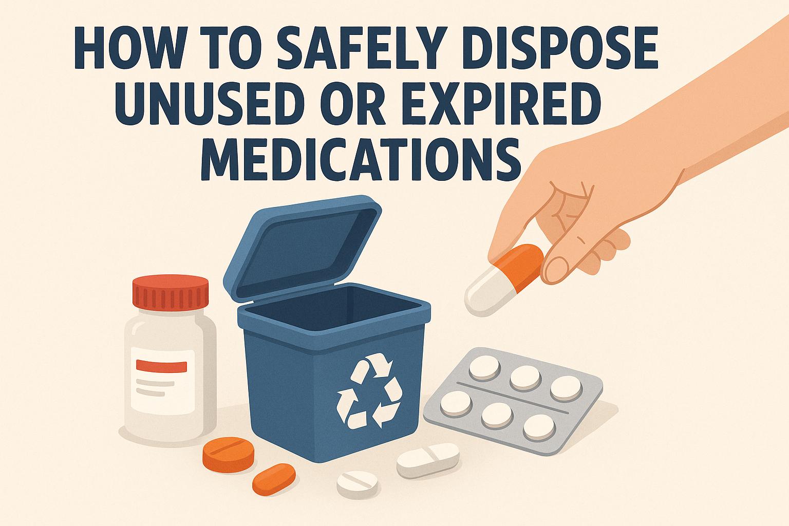 How to safely dispose of unused or expired medications.