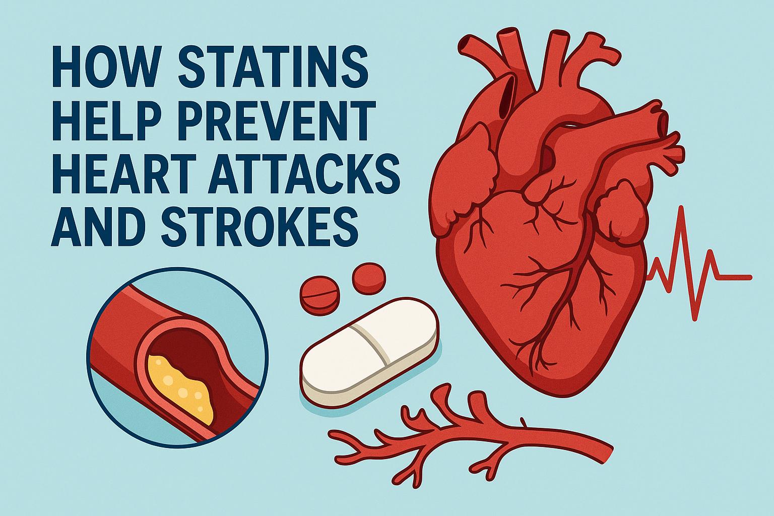 How statins help prevent heart attacks and strokes.
