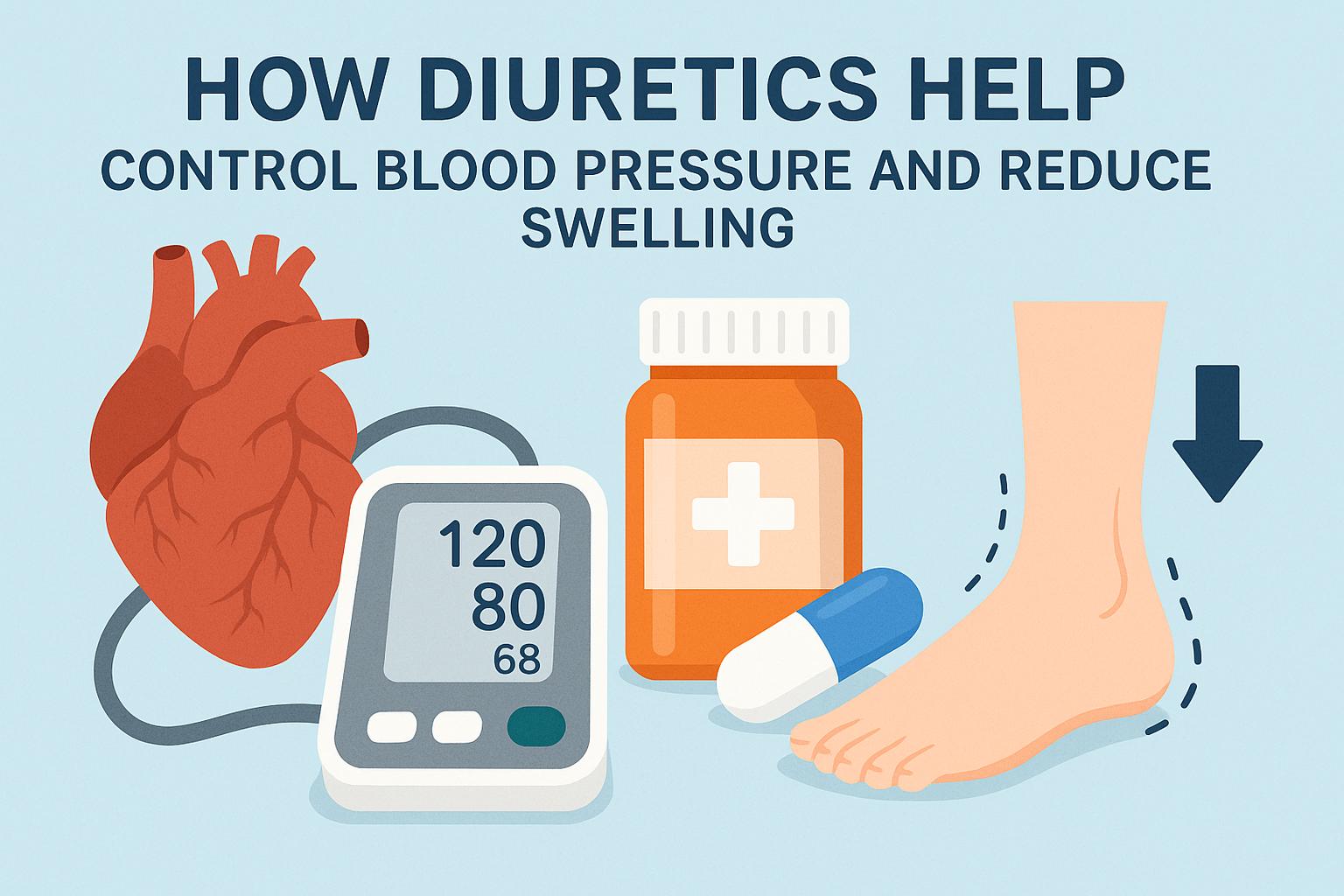 How diuretics help control blood pressure and reduce swelling.